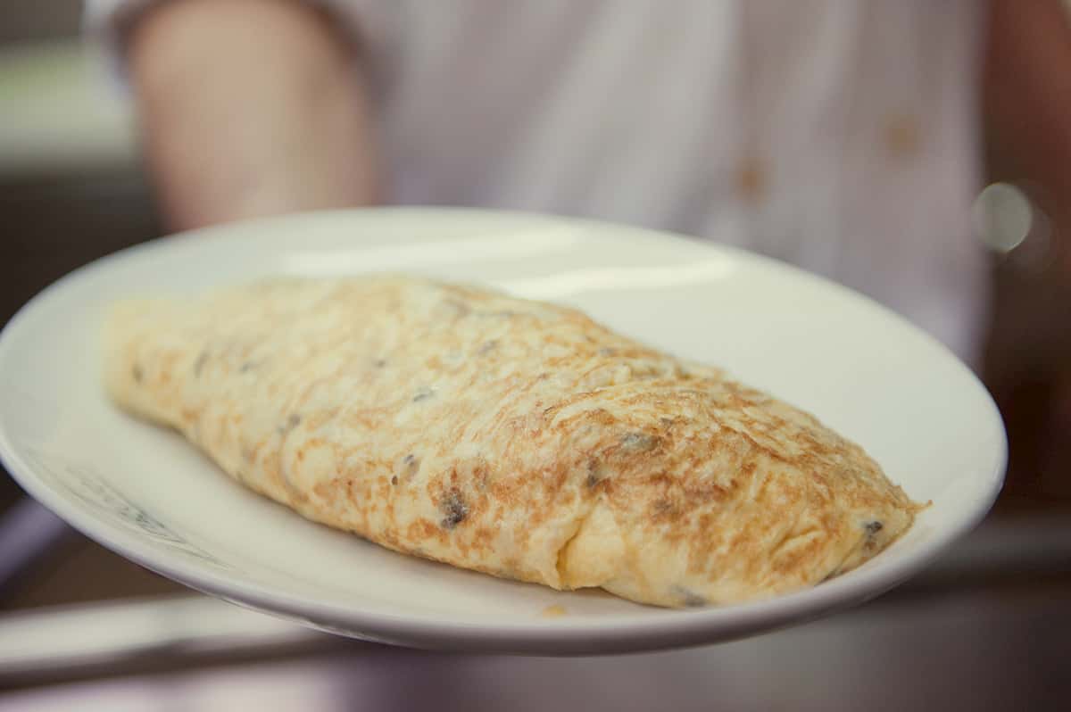 Emplatado de tortilla de bacalao